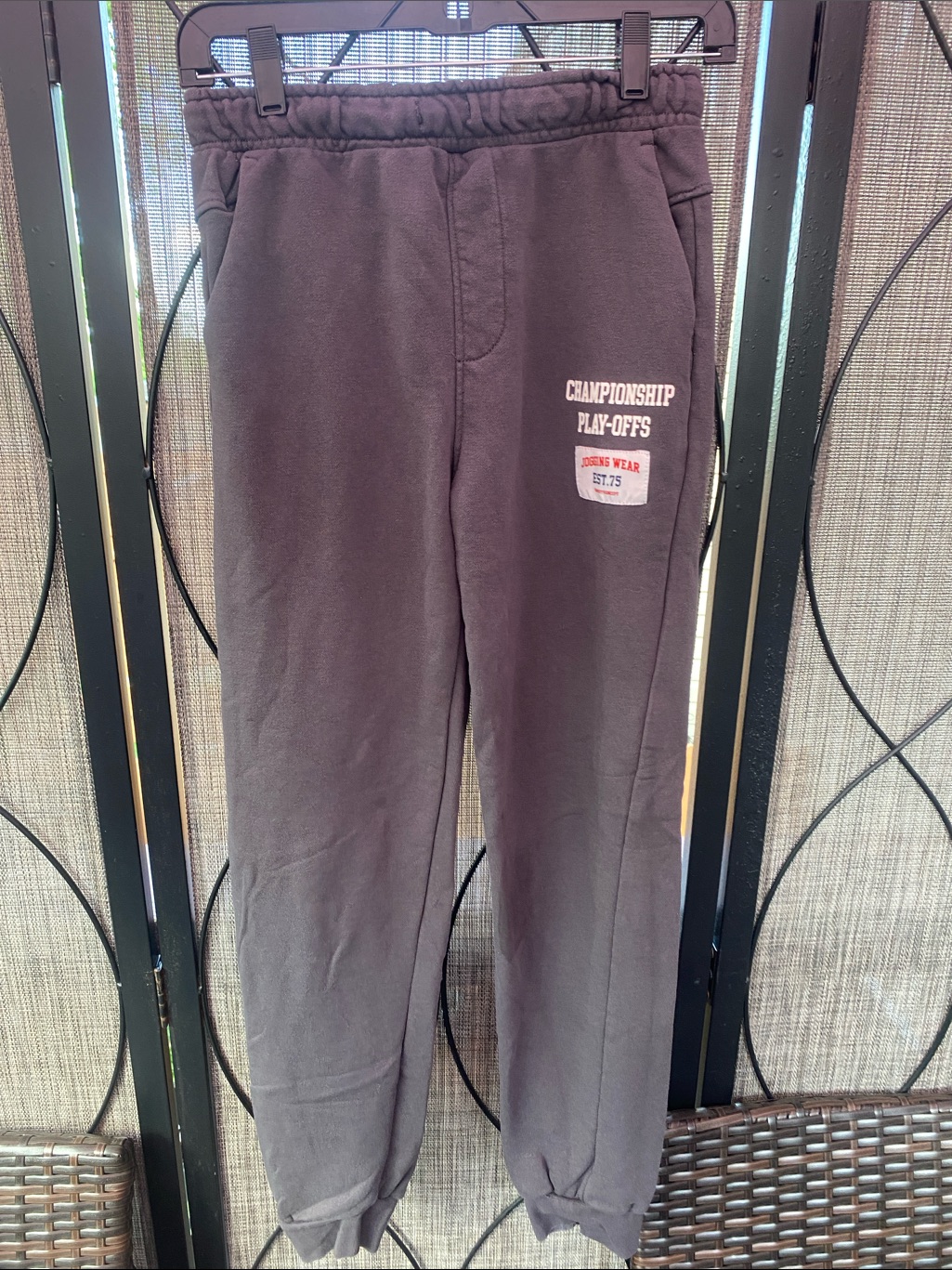 Zara Charcoal Gray Championship PlayOffs Jogger Sweatpants